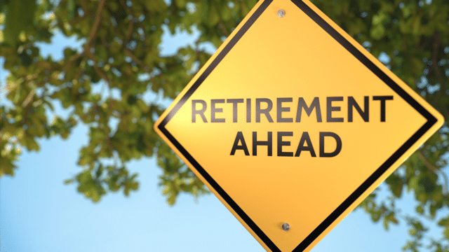 Picture of yield sign with the words Retirement Ahead to illustrate the concept of retirement planning